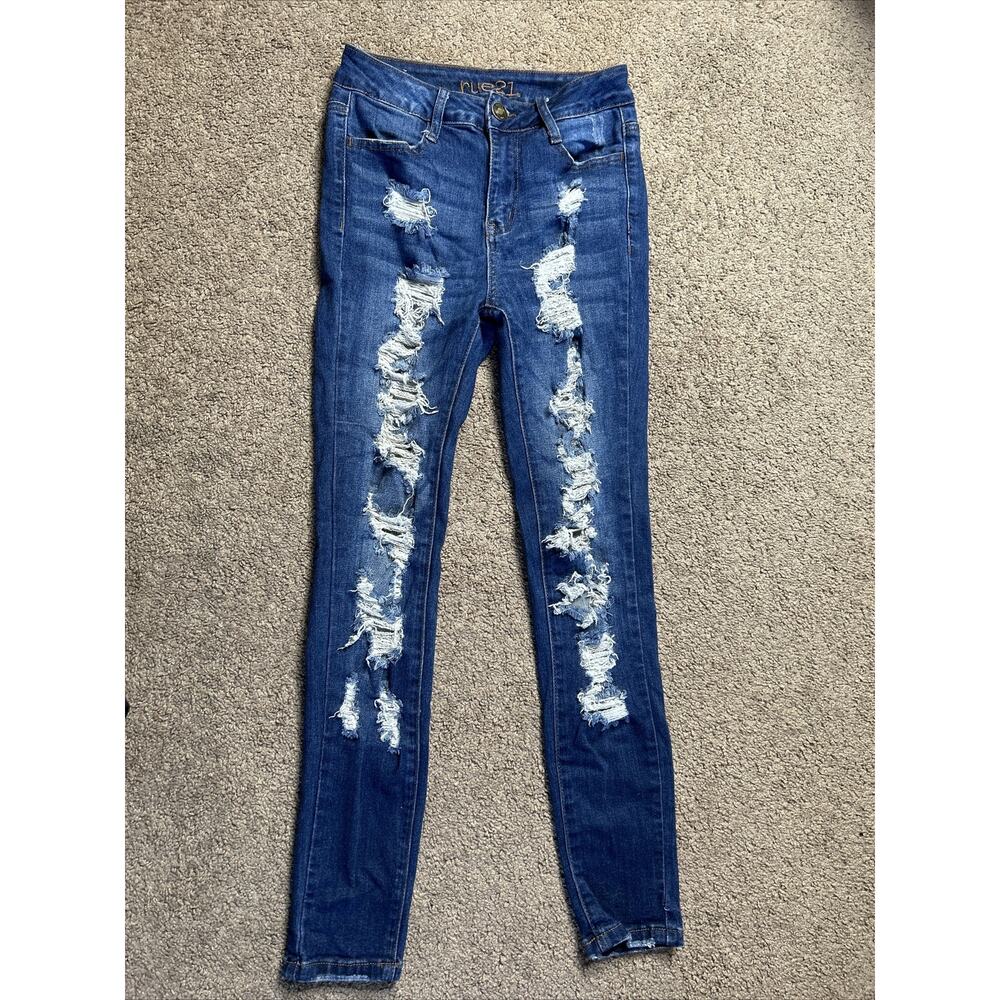 Women’s Size 0 Rue 21 High-Rise Ankle Jegging Distressed Jeans